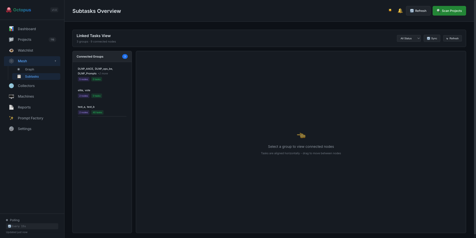 Octopus Subtasks